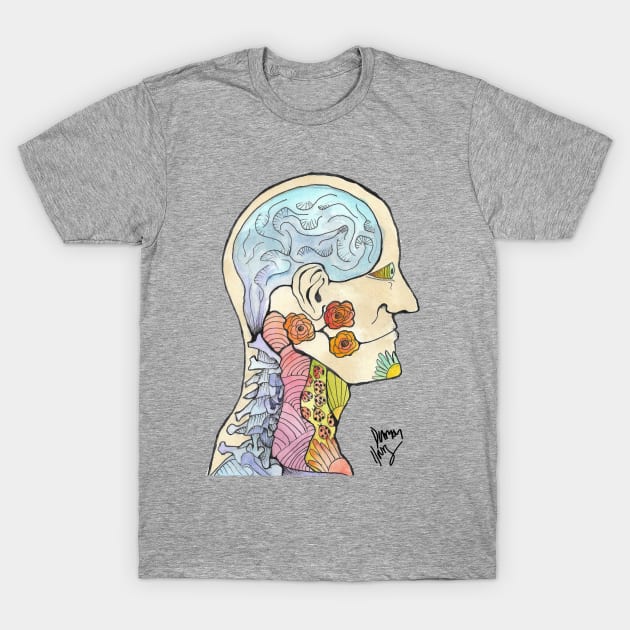 Anatomy of the Human Mind T-Shirt by DamonDruryArt